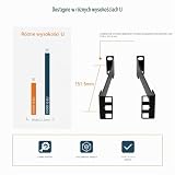Tecmojo 1U Przedłużacz Głębokości 151,5mm, Adapter do Montażu w Szafie, Zestaw Adapterów do Montażu w Szafie, Rozszerzenie Stelaża Sieciowego, Czarny