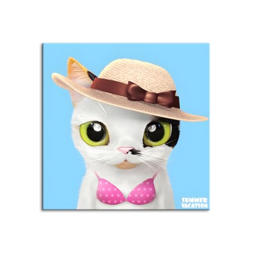 北欧 木枠付きの完成品 ワインと猫 黒猫 おしゃれ 絵画 インテリア イラスト マット紙 艶消し アートパネル 額 フレーム デザイン 壁掛け 風景 抽象 油絵 水彩 グッズ 引越し ギフト 新築祝い (70x70cm(28x28in),N)