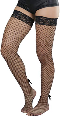 Image of ToBeInStyle Women's Timeless Backseam Fishnet Stocking