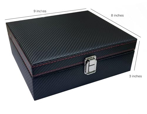 Image of Luxury Watch Box in Leatherette and Suede (Flamingos)