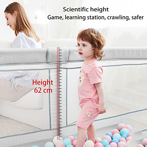 Eaq Baby Playpen, Large Baby Playard,Indoor & Outdoor Kids Activity Center With Anti-Slip Base, Sturdy Safety Play Yard With Super Soft Breathable Mesh, Kid's Fence For Infants Toddlers (59"X59") #TOP5