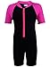 Tuga Girls Shorty 1.5mm Neoprene/Spandex Wetsuit (UPF 50+), Fuchsia, L (11/12 yrs)