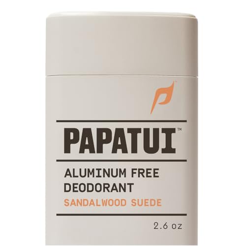 PAPATUI by Dwayne Johnson Aluminum-Free Deodorant for Men | Odor Protection Moisture Absorption Skin Nourishing Formula | Sandalwood Suede | 2.6oz