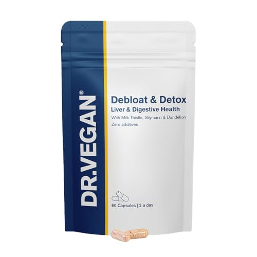 Debloat & Detox | As Seen on ITVs Dr Hilary | Bloating Relief | Liver Support | with Artichoke & Dandelion | 60 Vegan Capsules | 2-A-Day | DR.VEGAN