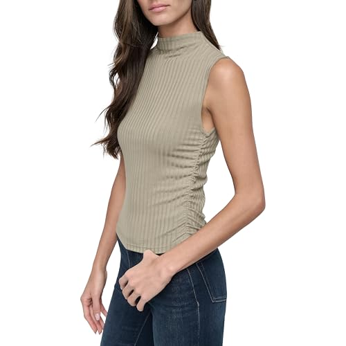 Image of DKNY Women's Ruched Versatile Trendy Everyday Top
