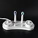 Gugutogo Supporto per spazzolino elettrico Supporto per supporto spazzolino bianco 2 spazzolino Base per supporto spazzolino 4 Base per spazzolino con foro per caricatore (Colore: bianco)