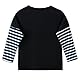 amropi Baby Jungen Gestreift T-Shirt 3er Pack Langarm Baumwolle Dinosaurier Tee Shirt Tops Schwarz Grau Blau,3-4 Jahre