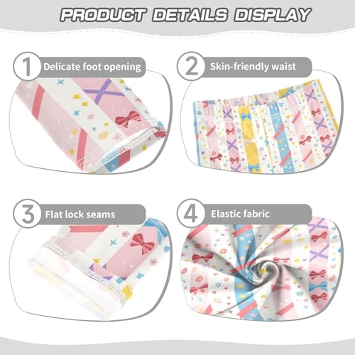 KLL Cute Christmas Elements Little Girls Leggings Soft High Waisted Dance Pants Exercise3