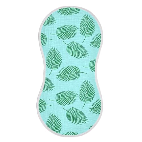 Palm Leaves Baby Burp Cloths for Boys and Girls, Soft Muslin Spit Up Towels, 22