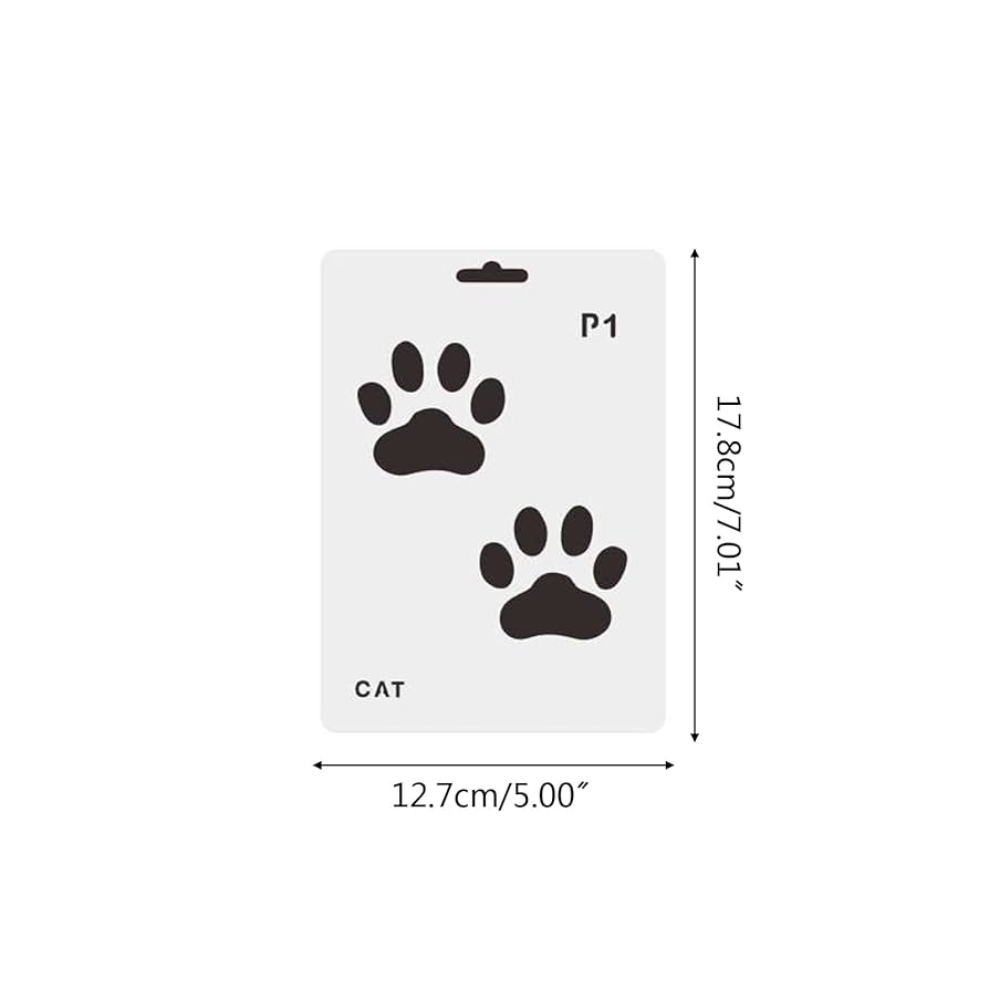 amazon-com-20-sheets-diy-hollow-animal-paw-print-drawing-template-painting-stencils-washable-for-diy-floors-table-cabinet-car-rock-footprint-stencils-for-painting-dog-paw-print-stencil-cat-paws-bear-chicken for Cat Paw Print Stencil Printable Free Amazon.com: 20 Sheets DIY Hollow Animal Paw Print Drawing Template Painting Stencils Washable for DIY Floors Table Cabinet Car Rock footprint stencils for painting Dog Paw Print Stencil Cat Paws Bear Chicken for Cat Paw Print Stencil Printable Free
