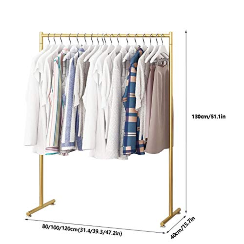 Vêtements rail facile or 80cm pour optimiser le rangement d'un studio