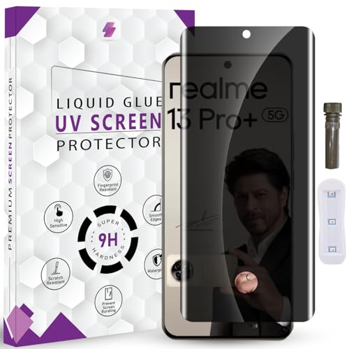 Image of Advanced HD+ UV Privacy Tempered Glass Screen Protector for Realme 13 Pro Plus / 13 Pro (6.7 Inch, Pack of 1) Anti-Spy /Anti-Peeping 9H Hardness Screen Guard with Installation Kit & Guide