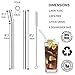 8 Pcs Reusable Glass Straws, 8