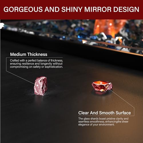 NUPICK 10 Pound Fire Glass, 1/2 Inch Shiny Fire Pit Glass, Tempered Firepit Glass Rock for Propane or Natural Gas, Glass Rocks for Fire Pit Table, Fireplace Glass for Landscaping, Red