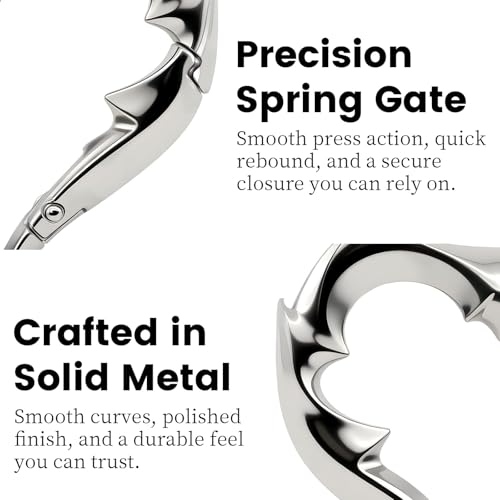 Image of Carabiner, Carabiner Hook, Carabiners Keychain, Heart Shape Keychain, Keys, and Travel Gear, Unique Accessory