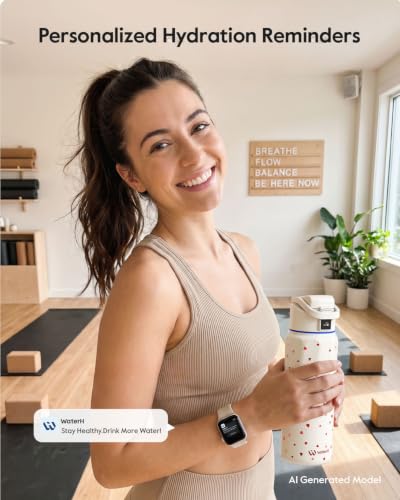 Image of WaterH BOOST Smart Water Bottle Tracker with Reminder to Drink Water, 32oz | Double Wall Vacuum Insulated Stainless Steel, BPA-Free, Leakproof, Wide Mouth for Office, Back to School Supplies