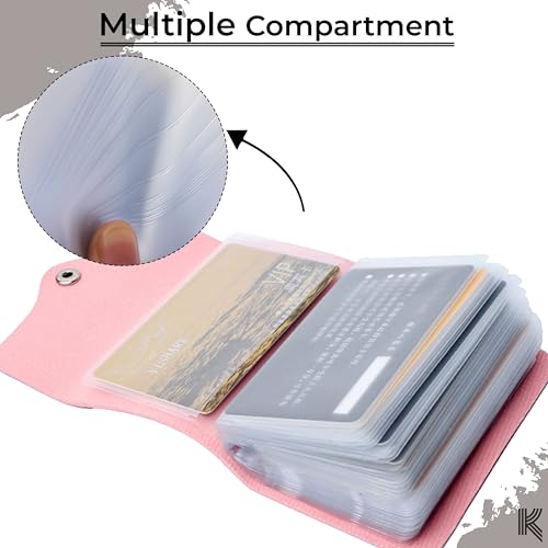 Image of Kraptick Card Holder Wallet for Men & Women - Credit Card Holder Organizer Multi Slot Card Case Wallet Compact Visiting Card Holder Slim Pocket Card Organizer for Daily Use & Travel (Plain)