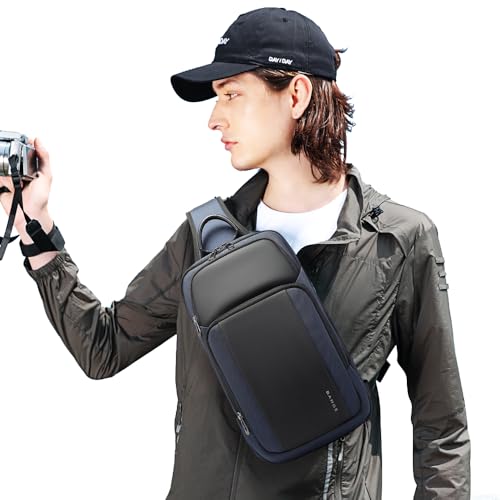 Image of BANGE Mens Sling Bag, Large Shoulder Bag for Men Waterproof, Crossbody Bag Men with Separated Pad Compartment
