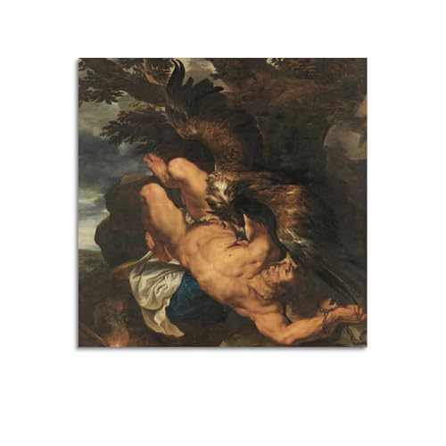 Prometheus Bound de Peter Paul Rubens, reproduction sur toile d’exception au format 50x50 cm