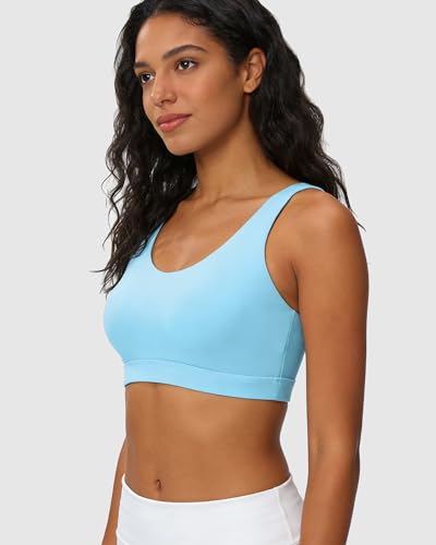 Image of Sports Bras for Women, High Impact Sports Bra - Racerback Running Bra Padded Yoga Bra, Workout Crop Tank Tops Longline