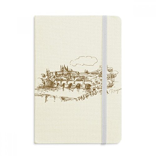 Carnet Pont Charles de Prague A5 cahier de notes couverture rigide tissu journal intime 144x210