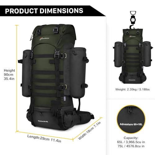 Mardingtop USM403JUNPINHEINEW 65L+10L Internal Frame Backpack thumb #1