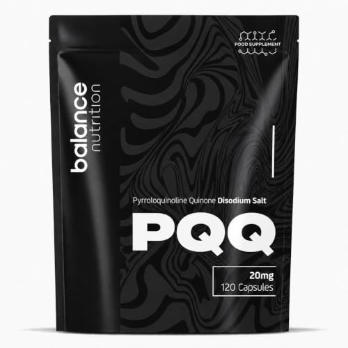 PQQ 20mg 120 Capsules Pyrroloquinoline Quinone Supplement High Purity >99% - PQQ Disodium Salt Bioavailable Form - Vegan Anti-Aging Support - Mitochondrial Cellular Natural Energy Booster