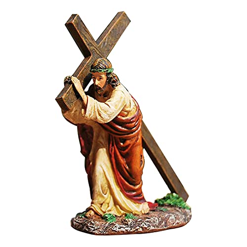 Colcolo Handgeschilderd religieus beeld Jezus kruis kruis kruis katholiek figuur van - Image 4