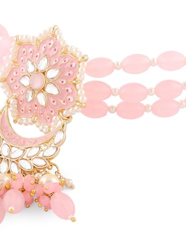 Juego de joyas Meenakari kundan ideal para bodas y grandes ceremonias tradicionales