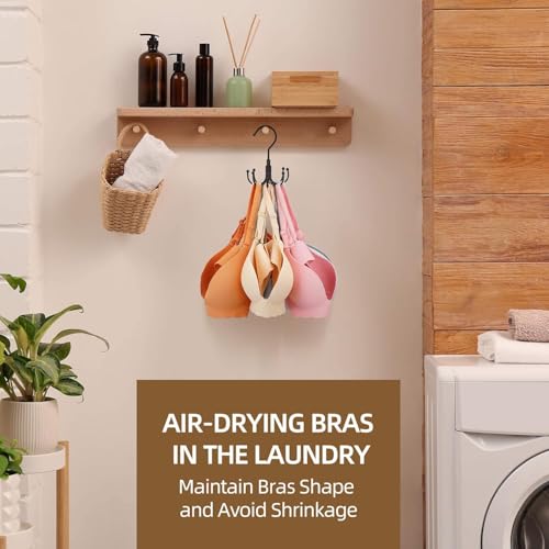 ZEDODIER Tank Top Hanger, Rotatable Bra Organzier for Closet, Max 24 Storage Capacity Sport Bra Holder, Metal Space Saving Closet Organizers and Storage - Image 8