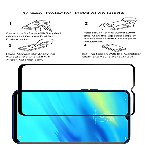 Image of STP FEEL Tempered Glass Screen Protector Compatible for Vivo T2X (6.58 Inch, Pack of 1) | Edge to Edge Coverage and Easy Installation Kit
