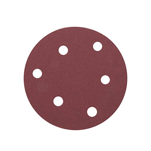 Utoolmart ディスクペーパー サンダー サンディングディスク サンドペーパー 6穴あき 粒度240# 外径125mm 10個入り マジックテープ式 電動サンダー用 サンディングパット 木工用 サンディング 研磨 サンダー用紙やすり 工木工生地研磨用