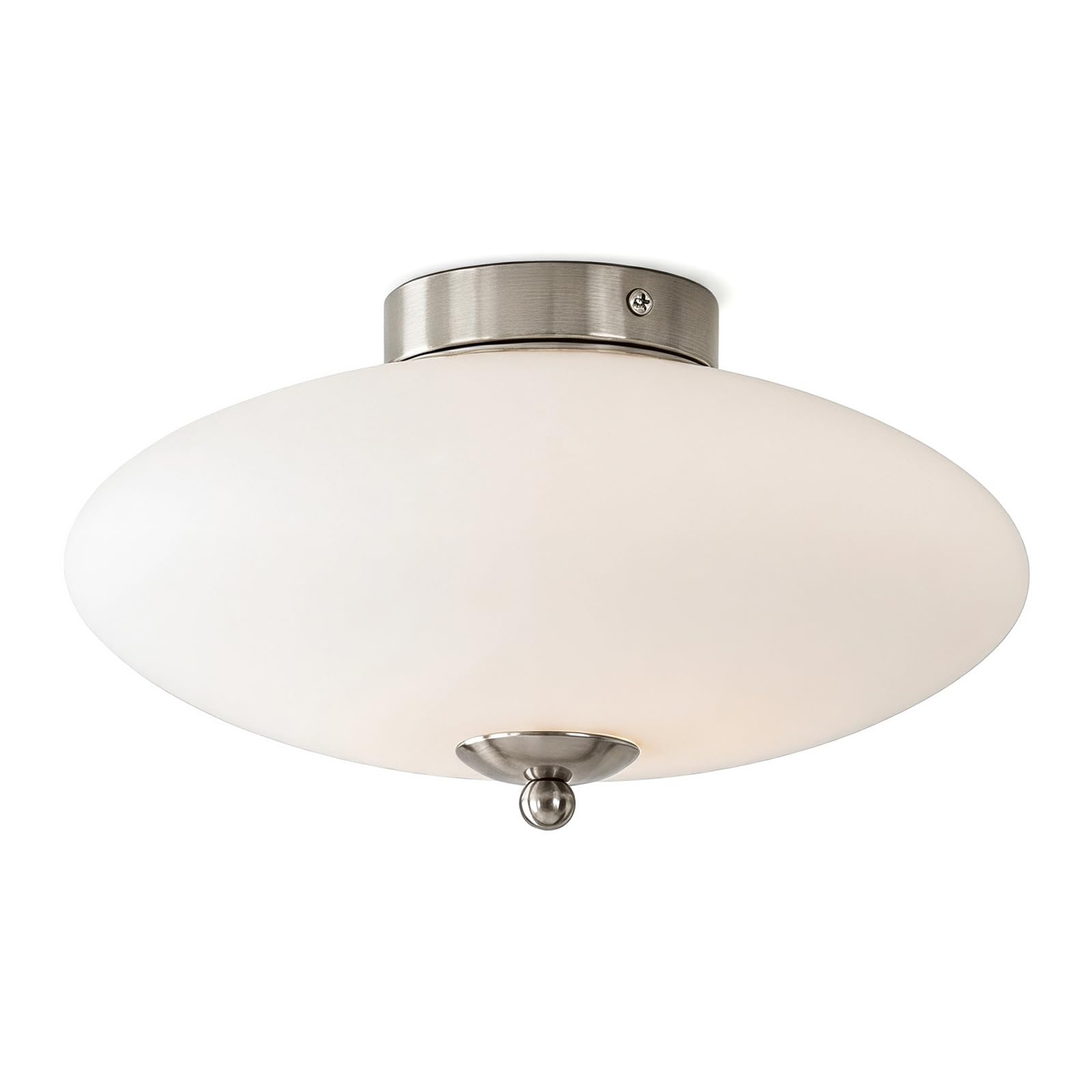 S-Cevada Modern Recessed Ceiling Light with White Glass, Metal Base, 12W Adjustable Tri-Color LED, Ideal for Living Room, Bedroom, Kitchen, Hallway (Silver)