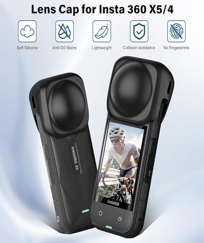 Image of 4Pcs Silicone Skin Cover for Action Camera, Anti-Scratch Protective Soft Silicone Cover, Lightweight Case for Action Camera,Compatible with Insta 360 X5