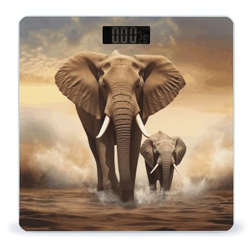 Báscula digital de baño con vidrio templado y LCD 400lb miniatura 1