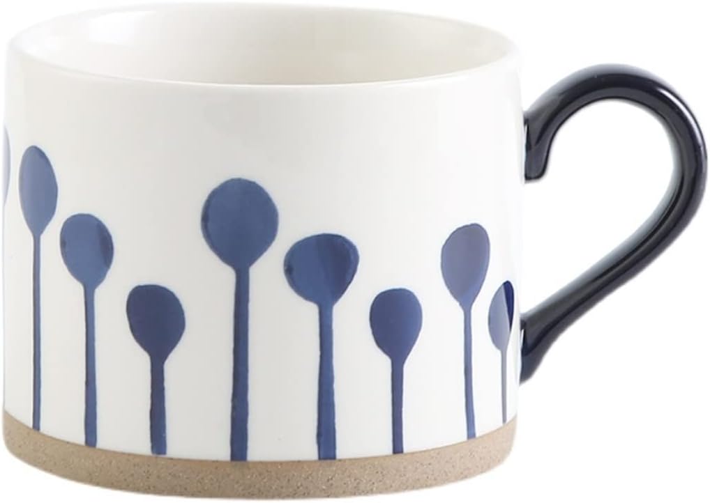Ceramic Mugs Hand-painted Coffee Cups For Home Office Shop Party Tea Milk Handle Drinkware(D)