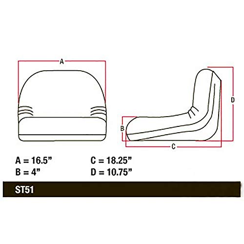 Pro Parts Place, Ppp New Seat Compatible With John Deere Gy20495 Fits La100 L100 L105 L107 L108 L110 L111 102 105 115 125 Mowers thumb #3