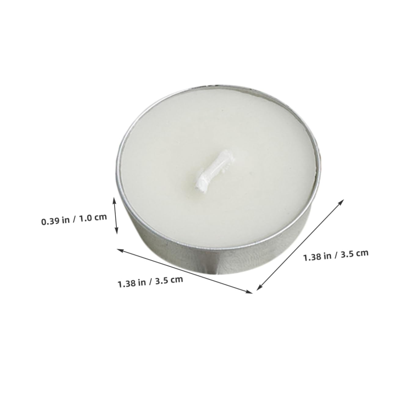 Candele Tea Light Rotonde Bianche 100 Pezzi in Paraffina