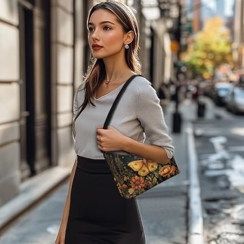 Image of Handbag for Women Leather Underam Shoulder Bag with Zipper Fashion Work Purse Waterproof Travel Wallet