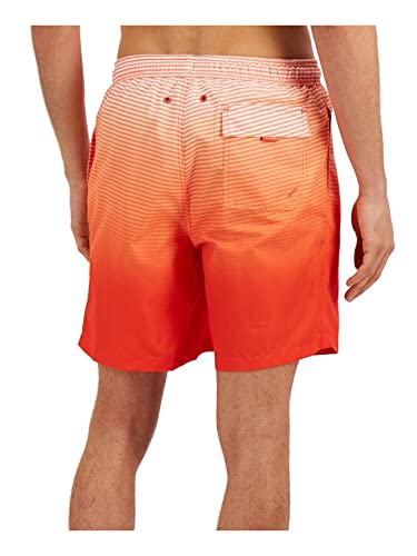 Calvin Klein Mens Orange Stretch Regular Fit Quick-Dry Swim Trunks XXL2