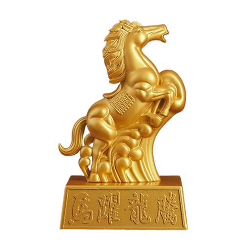 Caballo Chino – Figura de Animal de Año Nuevo, Escultura Decorativa para Chimenea, barandilla de Escalera, Armario de Porche al Aire Libre, de Mesa, exhibición de Escritorio, Uso de Acento de