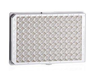 655904 White Polystyrene Non-Binding Microplate, Chimney Style, Flat Bottom, 96 Well (Pack of 40)