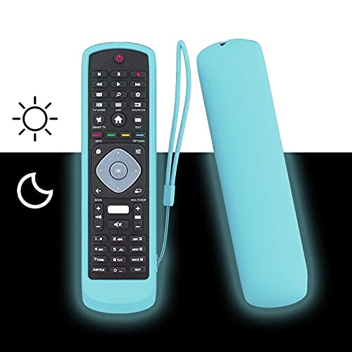 Cubierta remota remota de Control Remoto Protector a Prueba de Polvo Durable Silicona Silic Soft Solid Hogar para Philips TV -Netflix HOF16H303GPD24 (Color : Light Green)
