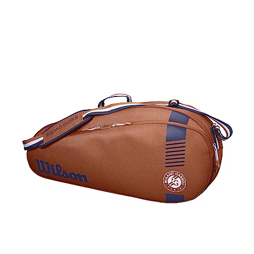 WILSON Bolsa para raquete de tênis Roland Garros Team – Pacote com 3 raquetes, argila/azul marinho
