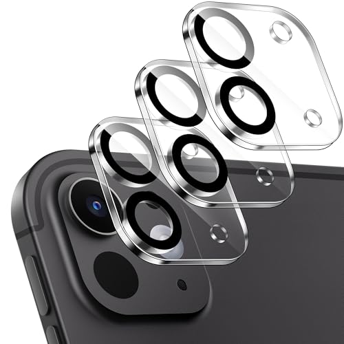 MoKo 3-Pack Camera Lens Protector Fit iPad Pro 11 Inch/iPad Pro 13 Inch M4/M5 2024/2025 Released Scratch-Resistant 9H Tempered Glass Sticker Clear