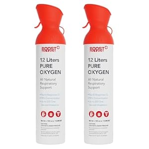Boost Oxygen Extra-Large Rapid Response 12L Canister | Respiratory Support for Aerobic Recovery, Altitude, Performance & Health (2 Pack)