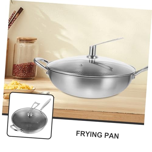 Wok de acero inoxidable con tapa y superficie antiadherente miniatura 5