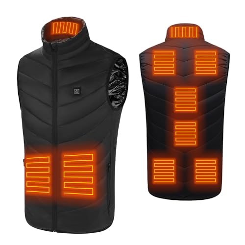 Men and Women Heated Vest with 9 Heating Zones, Lightweight Heating Vest for Winter (Battery Not Included)