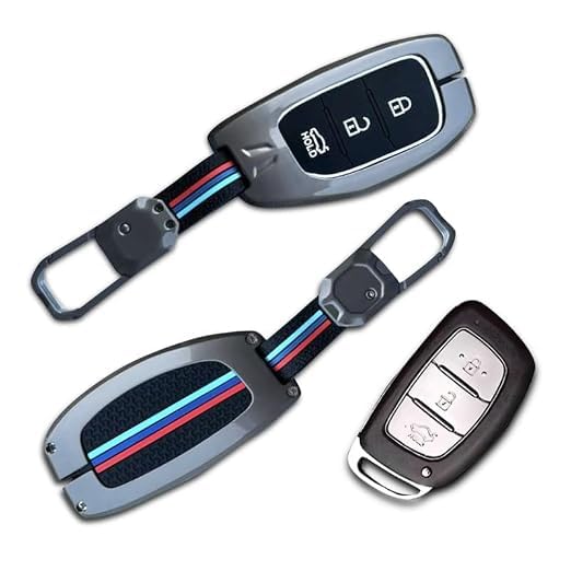 Image of NEODRIFT 'KeyShield' Car Key Cover for Hyundai i20 Active (Shape 2, 03 Buttons) (Durable, Stylish and 360 Protection)