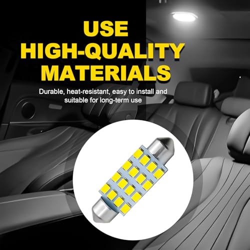 Kit 42 piezas luces LED interiores para auto blanco 6500K miniatura 3